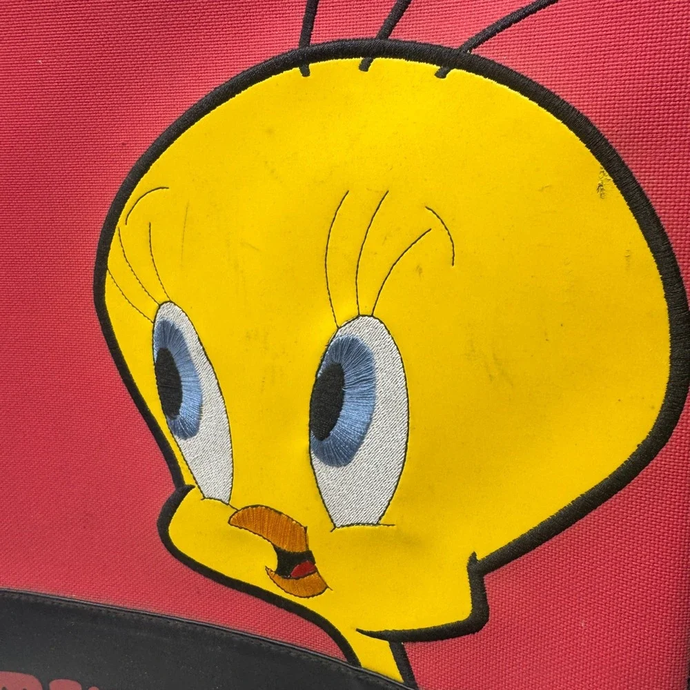 Vintage Looney‎ Tunes Tweety Bird Luggage Cary On Travel Bag Rolling Suitcase